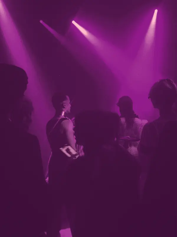 Lights and dancers at the AN(8)X festival