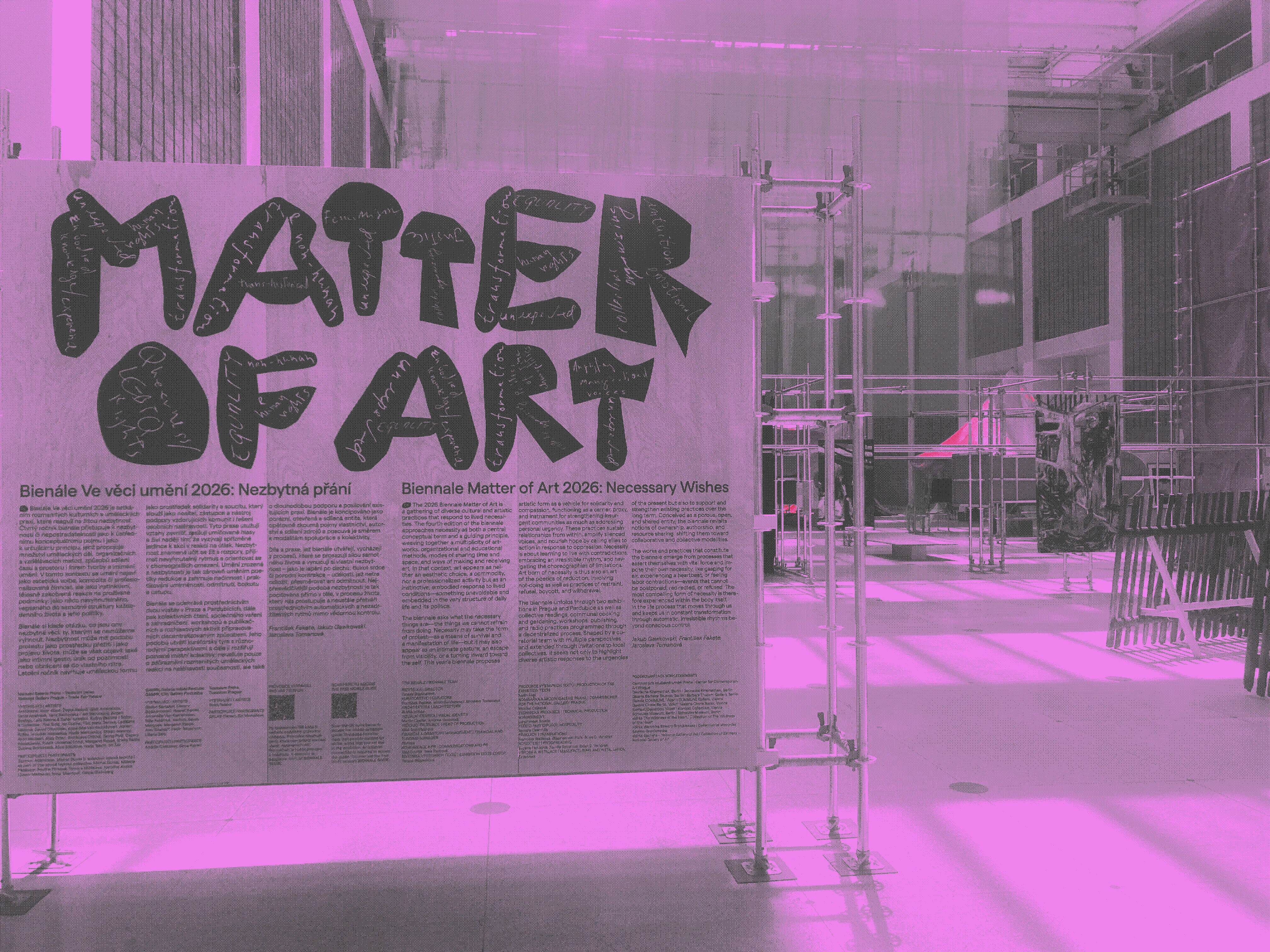 Entrance to Matter of Art Biennial in Prague’s Trade Fair Palace
